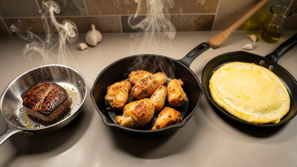 How Each Pan Material Changes Your Cooking Results