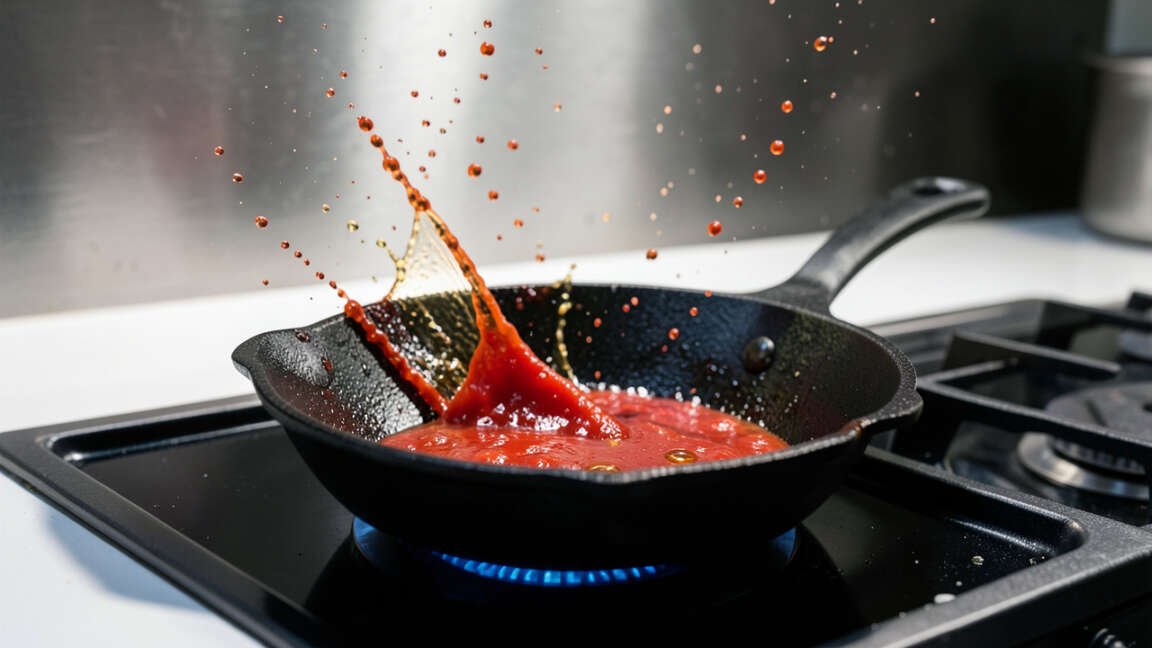 How Skillet Edge Height Controls Splatter