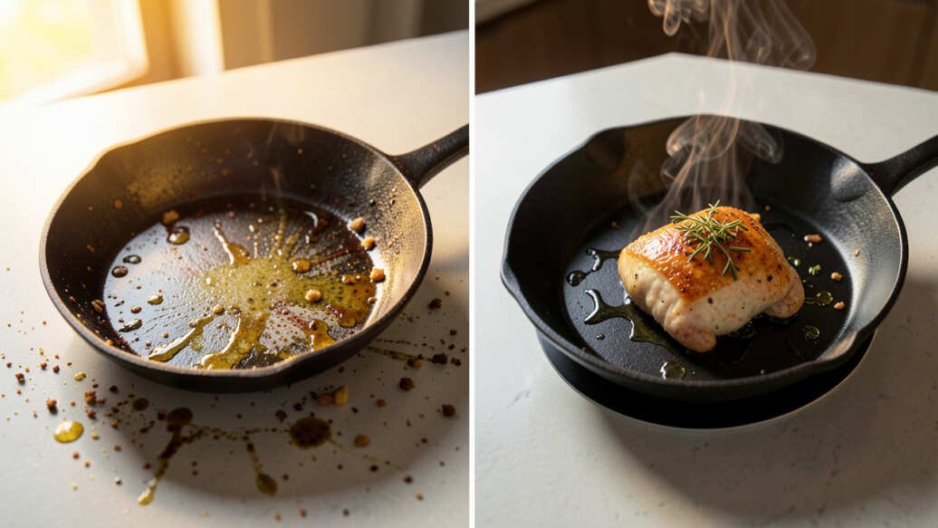 Skillet Edge Height: Why It Matters For Splatter And Mess