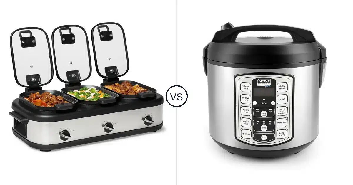 Comparison of Amazon Basics 2.5 Quarts and AROMA Cooked
