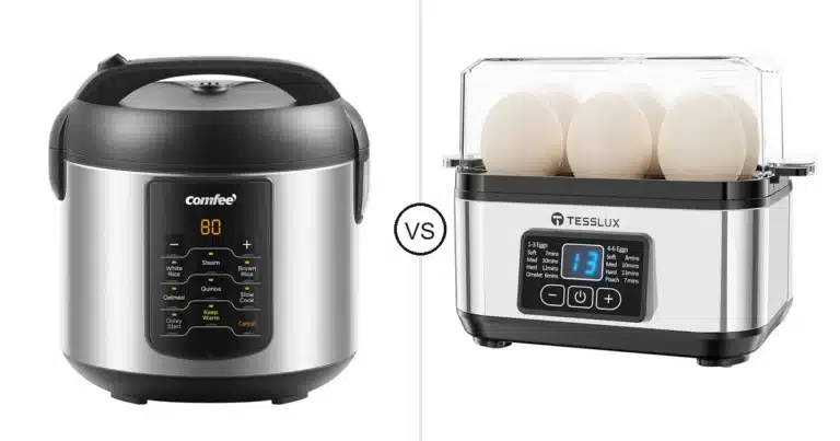 Comparison of COMFEE' Rice Cooker Upgraded and tesslux Sliver