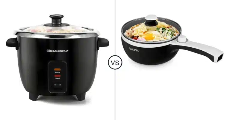 Comparison of Elite Gourmet ERC006SS and DEZIN Hot Pot Electric Upgraded