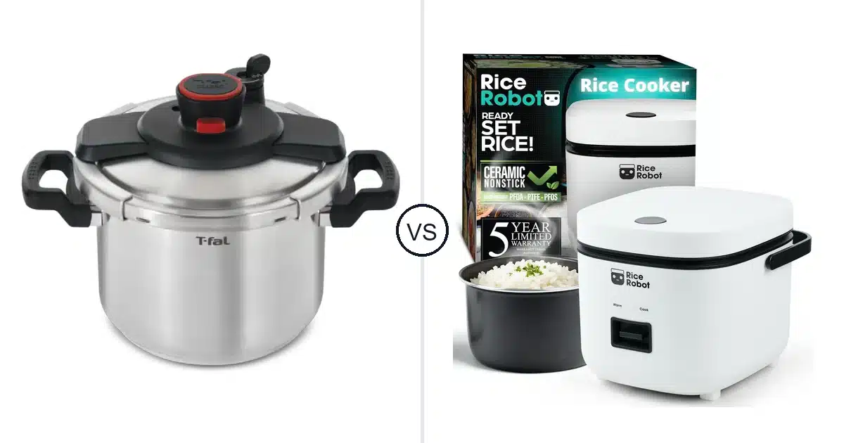 Comparison of T-Fal Clipso Stainless Steel Pressure Cooker and EMSON Rice Robot Personal Rice Cooker