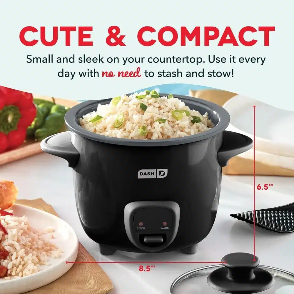 DASH Mini Ceramic Rice Cooker - Designed