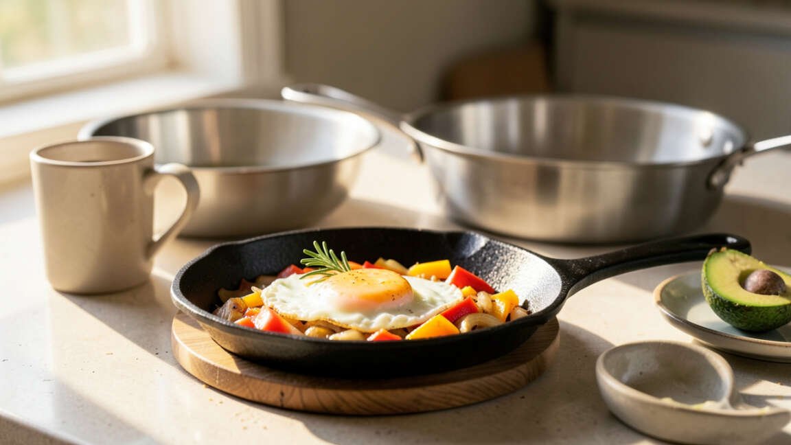 Why A 10-Inch Skillet Outperforms A 12-Inch For Solo Cooking