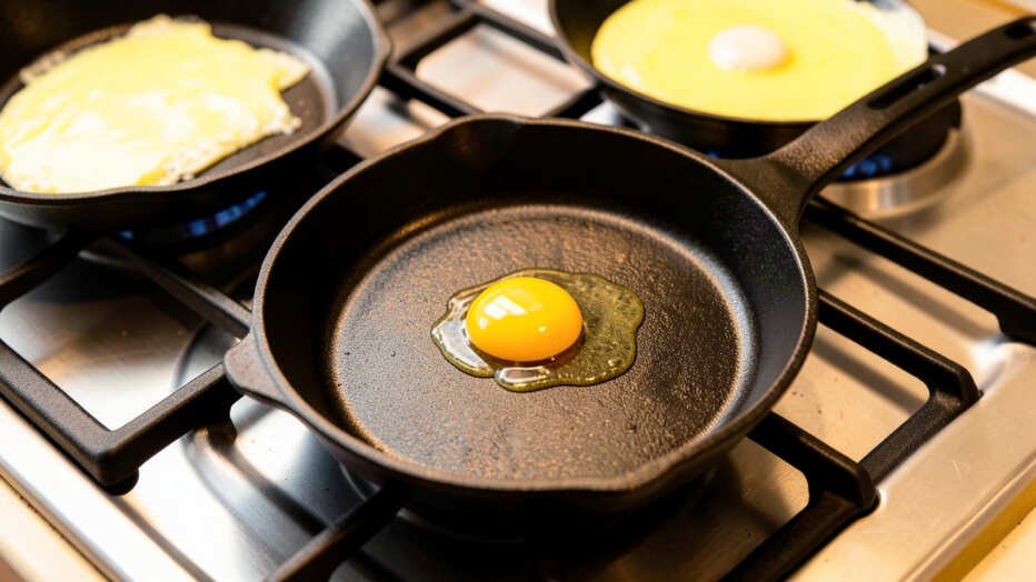 Why Heat Distribution Favors the Smaller Skillet