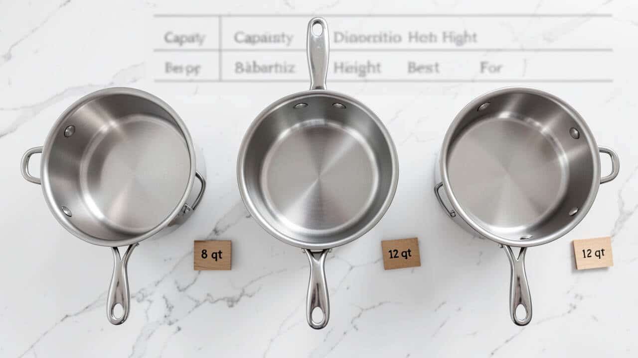 2. Quick Comparison Table: 6qt vs 8qt vs 12qt Stockpots