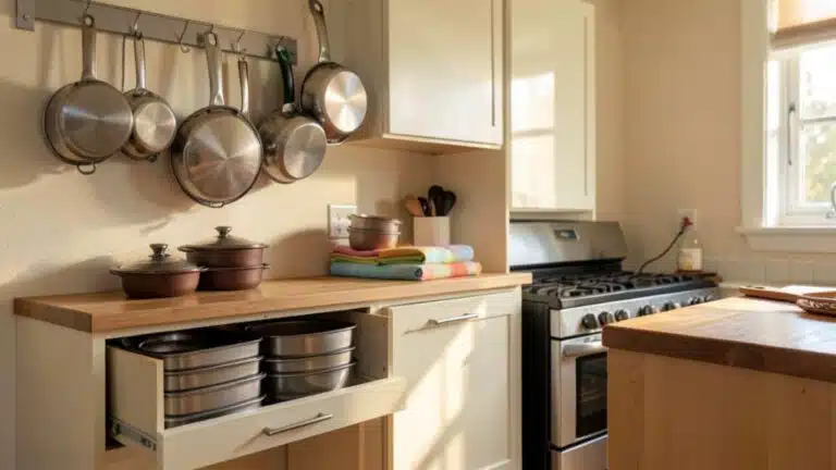 How to Store Pots and Pans in a Small Kitchen Easily