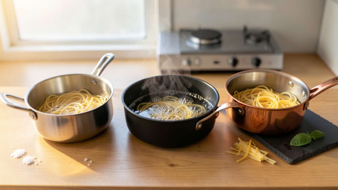 Quick Comparison of Pasta Saucepan Materials