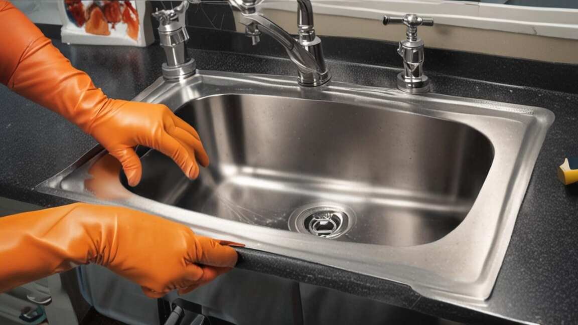 Step 3: Apply the Pads to the Sink