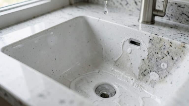 Why Composite Granite Sinks Discolor from Hard Water Deposits